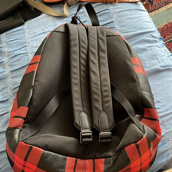 GORGEOUS! Coach Mount Plaid Tartan Buffalo check Backpack - Picture 4 of 7